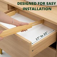 Lot de 6 séparateurs de tiroirs en bambou OEM, extensibles de 17 à 22 pouces, séparateurs en bois pour ustensiles de cuisine, vêtements, salle de bain, bureau