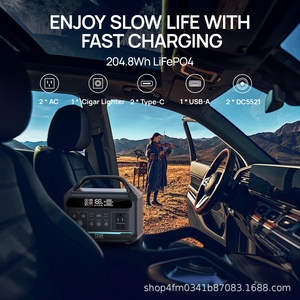 Estación de Energía Portátil con Carga Rápida para Camping, Inversor de Onda Sinusoidal Pura, Panel Solar MPPT y Fuente de Alimentación para Automóvil - Product Image 6