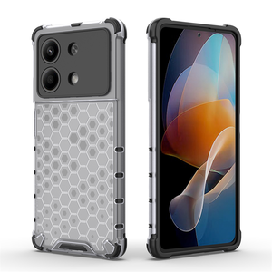 Vendita calda a nido d'ape cassa del telefono per Redmi Note 13 Pro <span class=keywords><strong>5G</strong></span> armatura quattro angoli di protezione TPU Shockproof cover mobili - Product Image 1