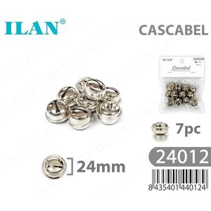 Ilan Cascabel - Juego de 7 Campanas de 24 mm Plateadas para Cinturón - Product Image 1