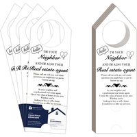 Cartes suspendues personnalisées pour visites immobilières, panneaux immobiliers pour visites, étiquettes promotionnelles pour bouteilles d'eau, articles promotionnels pour visites immobilières