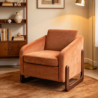 Fauteuil d'appoint en bois, fauteuil à accoudoirs en bois, fauteuil design en bois, chaises de salon en gros pour appartement, restaurant, bureau, chambre