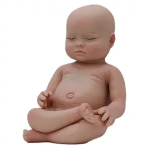 18 इंच ठोस नरम सिलिकॉन बेबे पुनर्जन्म गुड़िया हस्तनिर्मित पेंट उपकरण पुनर्जन्म गुड़िया Boneca पुनर्जन्म Corpo डे सिलिकॉन