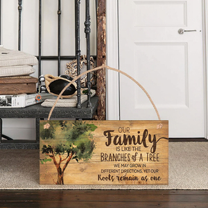 Bán Buôn Hình Chữ Nhật Bằng Gỗ Tường Treo Trang Trí Mảng Bám Denise Khắc Đánh Bóng Tường Dấu Hiệu Cho Nhà Tay Sơn Gỗ Thủ Công Mỹ Nghệ - Product Image 3