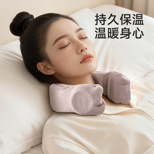 FaSoLa Neck Pillow U-Shaped Heating Support Pink Battery Powered Winter Warmth - Product Image 3