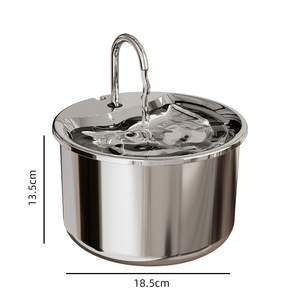 Fontaine automatique pour animaux de compagnie ultra silencieuse, en acier inoxydable, 2L, à brancher - Product Image 3