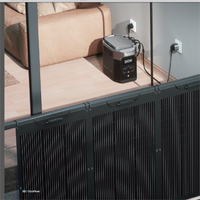 Kit de panneaux solaires hybrides Plug-and-Play 600W-1000W, micro-onduleur flexible, batterie lithium-ion, système complet Balkonkraftwerk coloré pour balcons