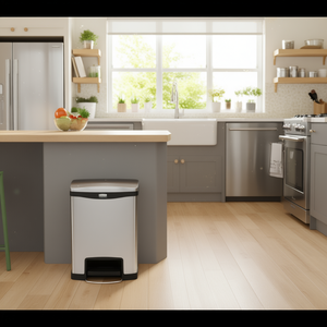 Cestino per Rifiuti con Pedale in Acciaio Inox Rubbermaid 30L Nero per Cucina - Product Image 3