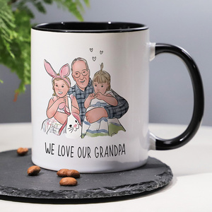 Taza de café de cerámica de 11 Oz para <span class=keywords><strong>abuelo</strong></span>, taza duradera de marca Diytree para regalo familiar del Día del Padre - Product Image 2