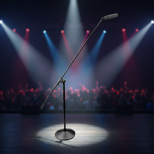 Microphone à condensateur professionnel XLR sur pied, anti-bruit, alimentation fantôme 48V pour enregistrement en studio, utilisation en conférence, filaire, en métal - Product Image 6