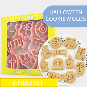 Stampi <span class=keywords><strong>per</strong></span> <span class=keywords><strong>Biscotti</strong></span> di <span class=keywords><strong>Halloween</strong></span>, Set da 8 Pezzi in Plastica Ecologica <span class=keywords><strong>per</strong></span> Fai-da-Te, Confezionati in Scatola di Cartone da Wonderfulife - Product Image 4