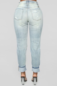 Alta cintura <span class=keywords><strong>jeans</strong></span> de mamá proveedor de China mano pintado <span class=keywords><strong>jeans</strong></span> - Product Image 6
