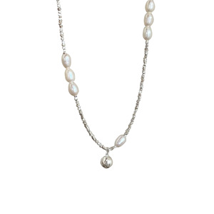 Collar de perlas de agua dulce de plata de ley Yinruitai S925 para mujer, estilo Ins, cadena de clavícula de lujo. - Product Image 5