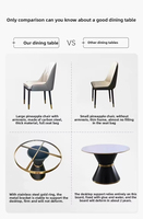 Fabricants de tables à manger extensibles modernes de luxe léger en acier au carbone assemblées pour 8 personnes, respectueuses de l'environnement, pour hôtel, hôpital