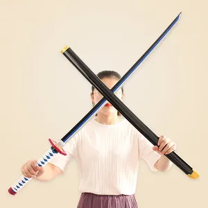 恶魔杀手最新视觉流行游戏武士刀剑104厘米木制长模型玩具免费设计