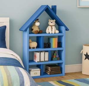 Estantería en Forma <span class=keywords><strong>de</strong></span> <span class=keywords><strong>Casa</strong></span> para Libros y Juguetes, Organizador <span class=keywords><strong>de</strong></span> Almacenamiento Montessori, Estantería <span class=keywords><strong>de</strong></span> Madera para Niños, <span class=keywords><strong>Casa</strong></span> <span class=keywords><strong>de</strong></span> Muñecas - Product Image 3