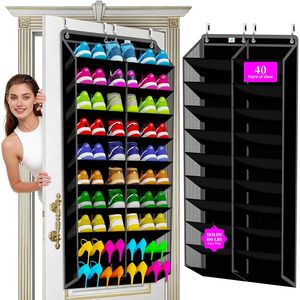Organizador de Zapatos para Colgar Sobre la Puerta, 74x24 Pulgadas, Resistente, Almacenamiento Colgante para Armario, Capacidad para 40 Pares - Product Image 1