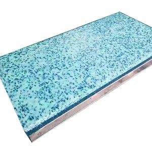 Lembar HDPE terpal plastik daur ulang warna-warni untuk papan daur ulang DIY dengan pola