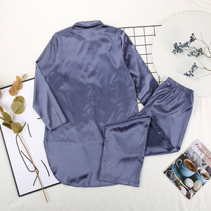 New Fashion Luxury Satin Silk Women Loungewear Sets <strong>Crop</strong> Shirt &amp; Pants <strong>Pyjama</strong> Plain Tops <strong>Pyjama</strong> Sleepwear - Product Image 5