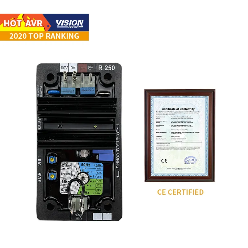 Factory supply Generator AVR price circuit diagram R250 Voltage stabilizer For Brushless Generator