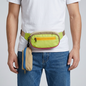 Bolsa de Cintura Pequeña y Ligera de Tela Oxford 300D con Rayas Vintage y Logotipo OEM, Multicolor, a la Moda, para Hombres y Mujeres, para Deportes y Senderismo - Product Image 2