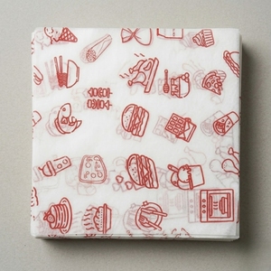 Printed Food Grade Butter <b>Paper</b> Single Side Coated Greaseproof <b>Wrapping</b> <b>Paper</b> Oil Resistant Baking Sheet Custom Design Packaging - Product Image 3