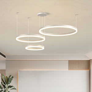 Lampadario a Anello Semplice e Creativo per Soggiorno, Lampada a Sospensione <span class=keywords><strong>LED</strong></span> di Alta Qualità per Sala da Pranzo e Camera da Letto, CE RoHS - Product Image 1