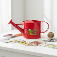 Arrosoir pour enfants Kimleyda 1L en acier galvanisé écologique, ensemble d'accessoires de jardinage