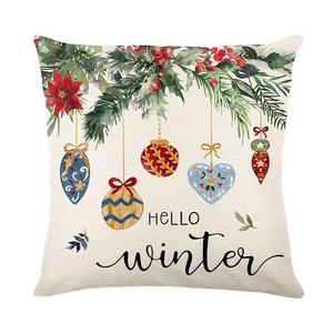 Mutlu tatil baskı özellikleri bir Vintage tarzı kız hediyeler kar taneleri ve noel sembolleri yumuşak yastık