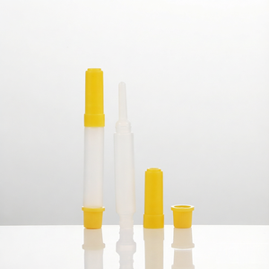 ขวด HDPE ทรงกลมขนาด 1.5 มล. ยี่ห้อ Ecannal แบบบีบได้ พร้อมฝาเกลียวและฝาปิดแบบ Snap Cap สำหรับบรรจุของเหลว เช่น เอสเซนส์ เซรั่ม เจล กาว - Product Image 1