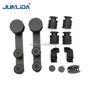 Kit de Herrajes de Alta Calidad para Puerta Corredera de Vidrio, Acero Inoxidable 304 Negro - Product Image 4