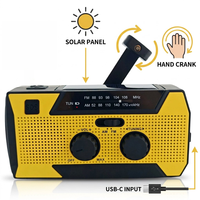 Radio Linterna de Manivela de 2000mAh Directo de Fábrica con Múltiples Opciones de Alimentación para Equipos de Rescate y Seguridad Voluntarios