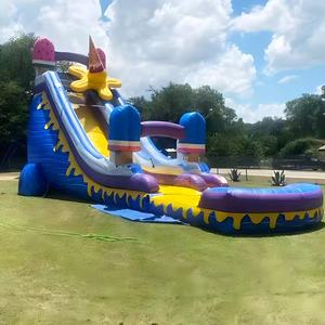 Toboggans gonflables commerciaux toboggan gonflable de taille adulte personnalisé géant d'arrière-cour avec <span class=keywords><strong>piscine</strong></span> - Product Image 6