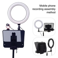 Smartphone DSLR caméra téléprompteur avec support de téléphone télécommande pour l'enregistrement vidéo en direct