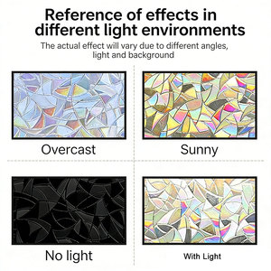Film <span class=keywords><strong>de</strong></span> confidentialité holographique irisé pour fenêtre, adhésif statique sans colle, film décoratif anti-regard pour vitres et portes <span class=keywords><strong>de</strong></span> <span class=keywords><strong>douche</strong></span> - Product Image 5