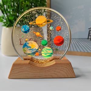 Universo interestelar Nine Star 3D Laser Night Light RGB Changing Cosmos Fixed Star Lighting Ornament - Product Image 5