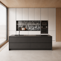 Îlot de cuisine et salle à manger intégrés de luxe moderne, mobilier sur mesure pour toute la maison, idéal pour la rénovation résidentielle et les projets immobiliers