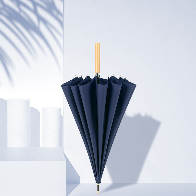 Dark blue - wooden handle