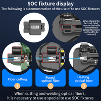 COMPTYCO Fusionneuse de fibres optiques à six moteurs de haute précision A-10, écran tactile 5 pouces, soudage 8S/chauffage 18S, fusionneuse de fibres optiques