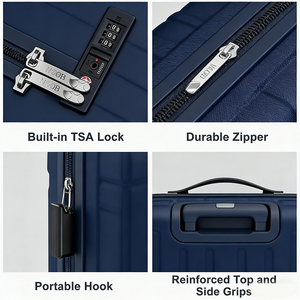 <span class=keywords><strong>Valigia</strong></span> OEM Popolare negli Stati Uniti con Design a Strisce Verticali, <span class=keywords><strong>Grande</strong></span> Capacità, Impermeabile, con Ruote Resistenti e Scorrevoli in Tutte le Direzioni - Product Image 5