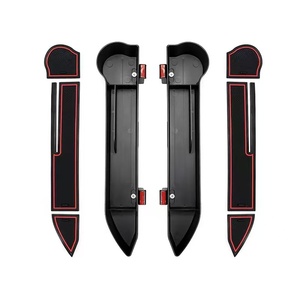 Ensemble de plateaux de rangement latéraux en plastique noir pour portière, organisateur de tableau de bord et porte-gobelets pour l'intérieur des Suzuki JB74 JC74 - Product Image 1