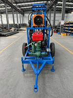 Petite foreuse hydraulique rotative diesel pour puits d'eau, portable, pour usage agricole et de construction, profondeur 200m