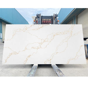 מחיר סיטונאי זהב מווריד חביות אבן קוצים לוחות אבן עיצוב אופנה שיש קוורץ קיר לוחות מטבח - Product Image 3