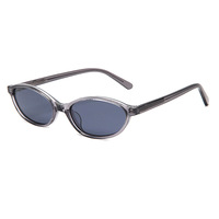Lunettes de soleil rétro unisexes, style européen et américain, monture ovale fine, polarisées UV400, lunettes de soleil tendance