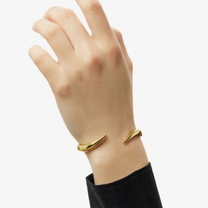 Dainty Jewelry Sets Stainless Steel <b>Blank</b> Cuff <b>Ring</b> Bangle Bracelet Jewelry Sets - Product Image 6