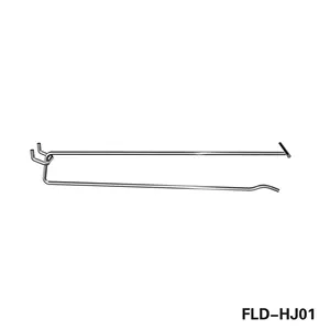 Hanging Display Hook For Supermarket Retail Display Pegboard Shelf Rack Double Pole Metal Wire Hanging Display Hook For Supermarket