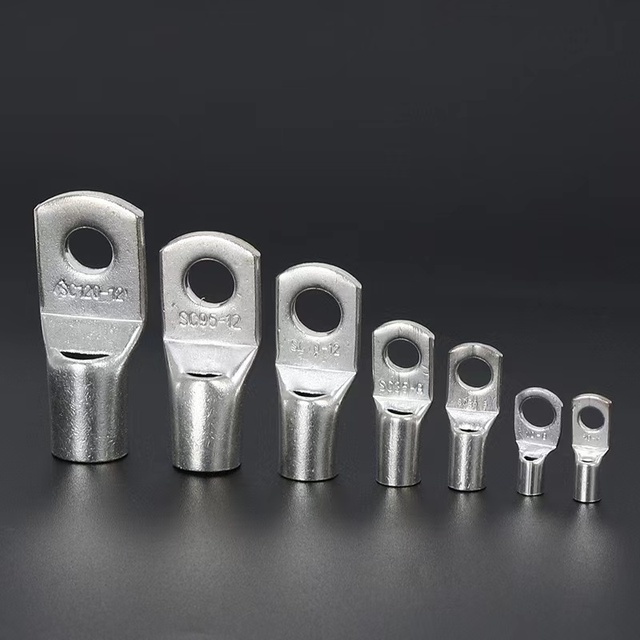 Factory Direct SC Copper Cable Lug Non-Insulated Electric Cable Lug Crimp Type Terminals with Hole