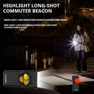 WT3 Super Bright 3-Eyes <span class=keywords><strong>LED</strong></span>-Dimm-Taschenlampe Typ C USB-Aufladung ABS IP44 Außen arbeits licht Rotes Licht Blinkt