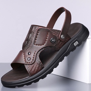 Sandalias de Verano para Hombre, Punta Abierta, Suela de Goma, Estilo Deportivo, Cómodas, Parte Superior de Cuero Genuino, Tallas 40-48, Hechas en China - Product Image 3