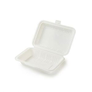 Contenedor de Alimentos Desechable Biodegradable de Almidón de Maíz, Ecológico, para Hot Dogs, para Llevar, Blanco, 20.3x20.3cm, Directo de Fábrica - Product Image 4